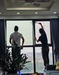 Hiệu ứng gương một chiều của phim cách nhiệt dán kính nhìn từ bên ngoài