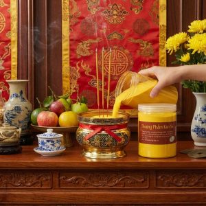 Cát vàng kim sa bốc bát hương